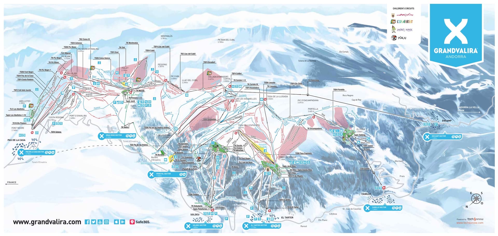 Canillo ski map